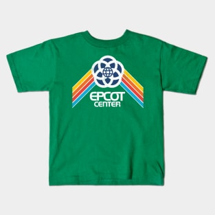 Retro EPCOT inspired distressed logo by Kelly Design Company Kids T-Shirt